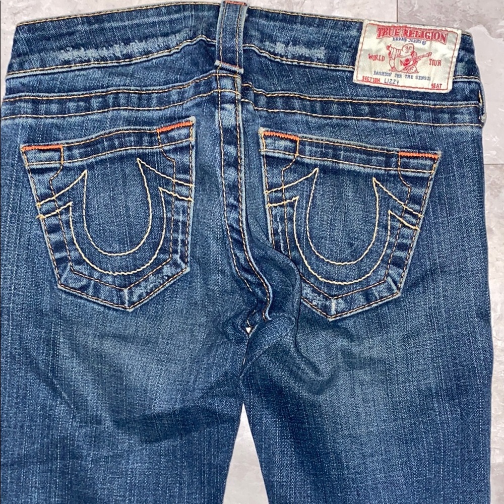 Women's True Religion size 24 ankle Jeans denim pants Lizzy style